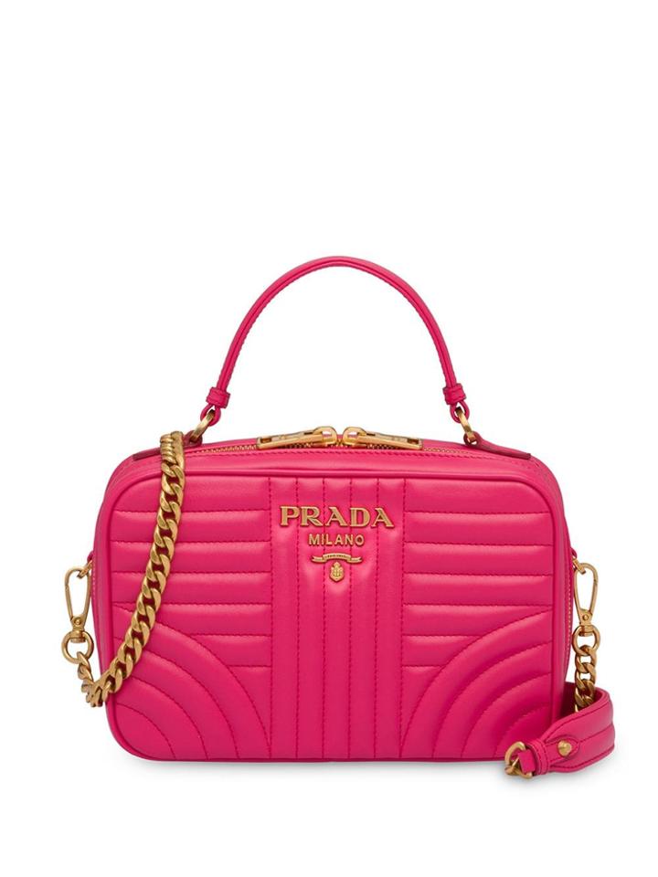 Prada Diagramme Small Shoulder Bag - Pink
