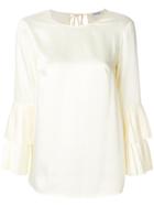 Victoria Beckham Puff Sleeve Top - Black