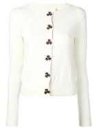 See By Chloé Round Neck Cardigan, Women's, Size: Medium, White, Cotton