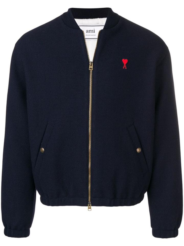 Ami Paris Ami De Caur Bomber Jacket - Blue