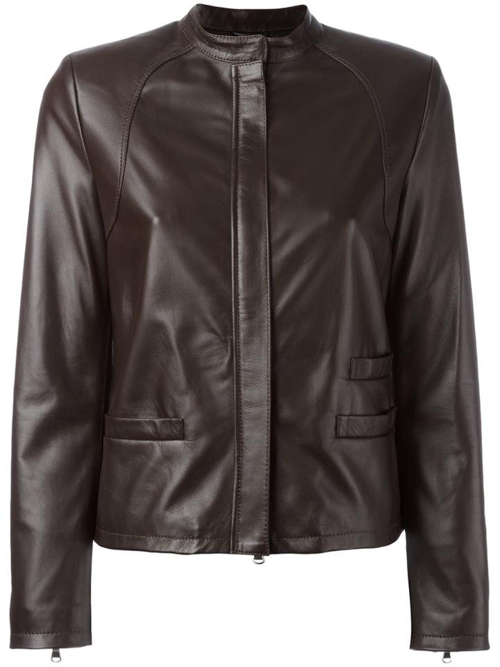 Eleventy Zipped Jacket - Brown