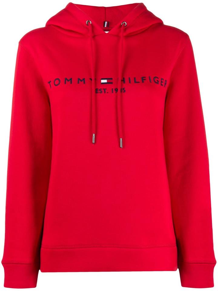 Tommy Hilfiger Logo Embroidered Hoodie