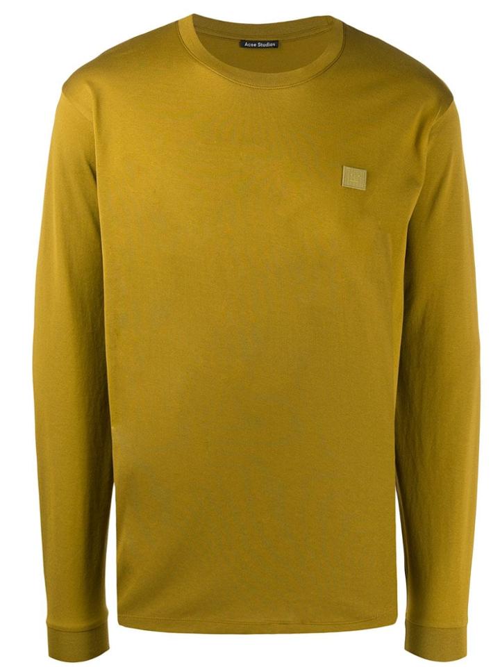 Acne Studios Long Sleeve Crew Neck T-shirt - Green