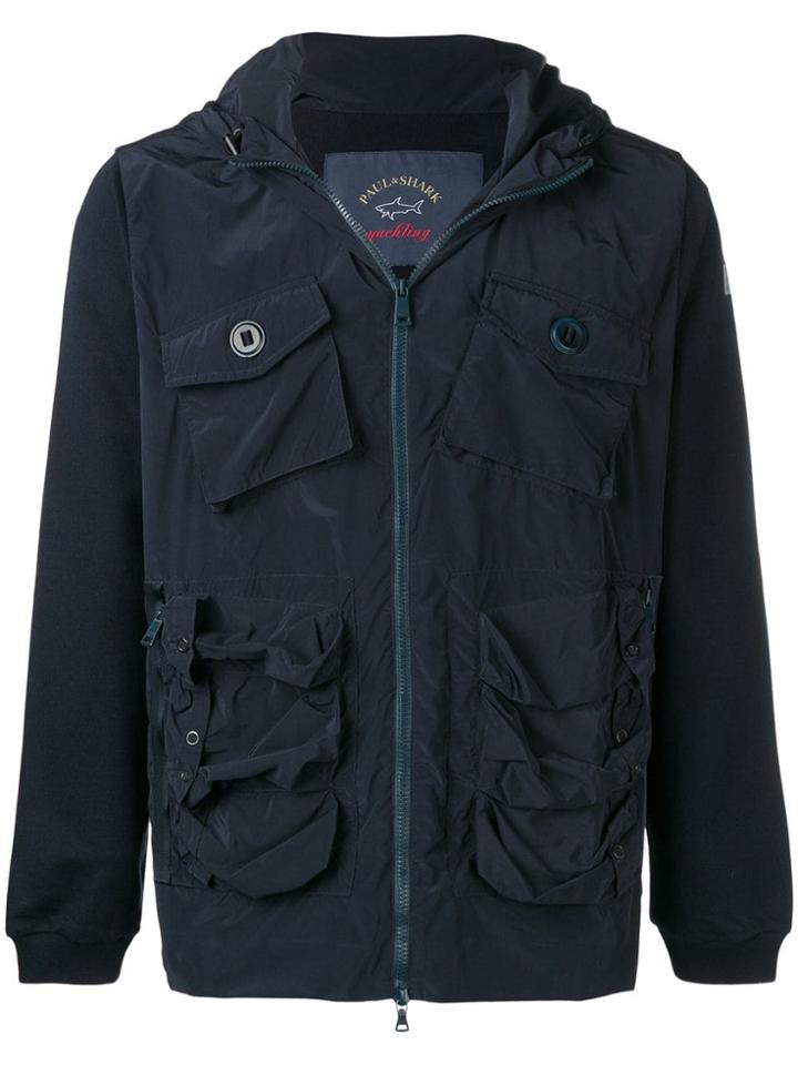 Paul & Shark Navy Zip Up Hoodie - Blue