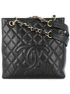 Chanel Pre-owned Quilted Chain Handbag - Black