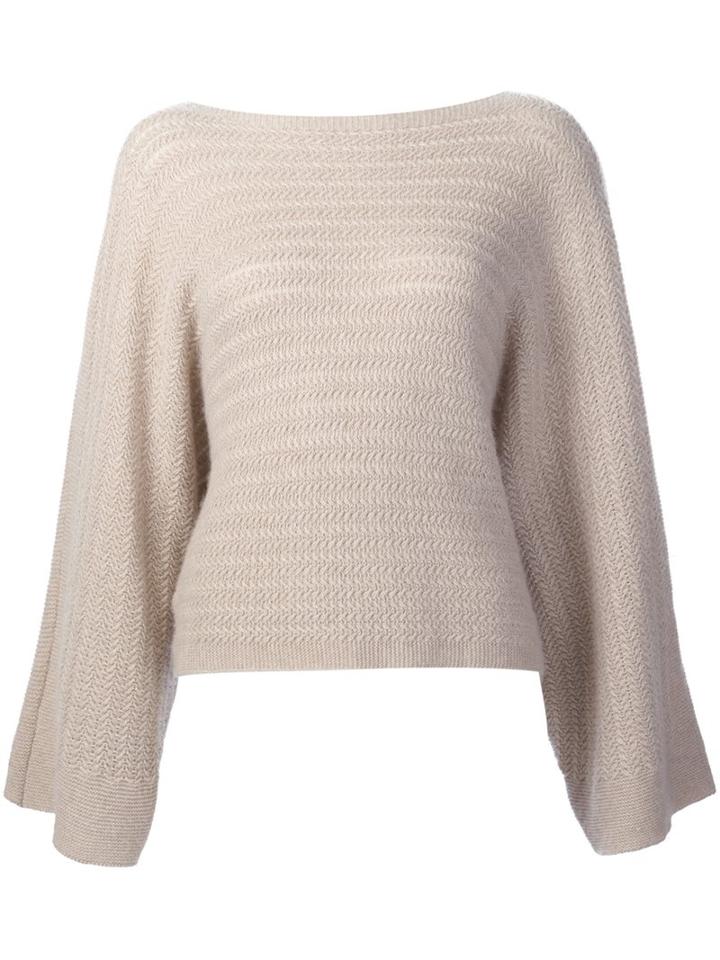Ralph Lauren Cashmere Oversized Sleeves Jumper, Women's, Size: Xs, Nude/neutrals, Cashmere