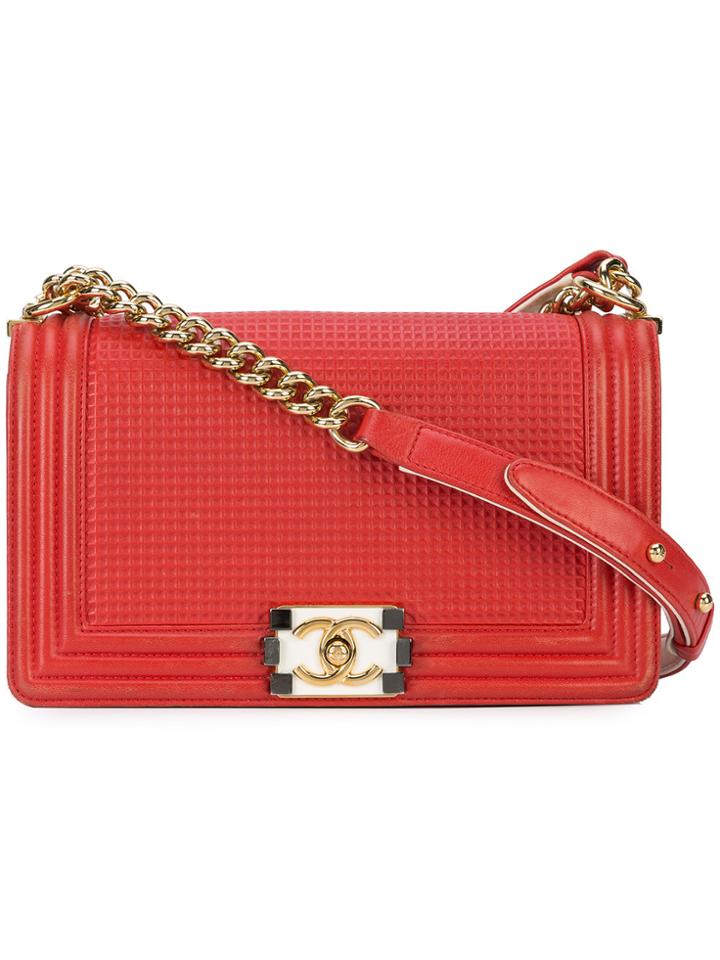 Chanel Vintage Boy Cube Flap Bag - Red