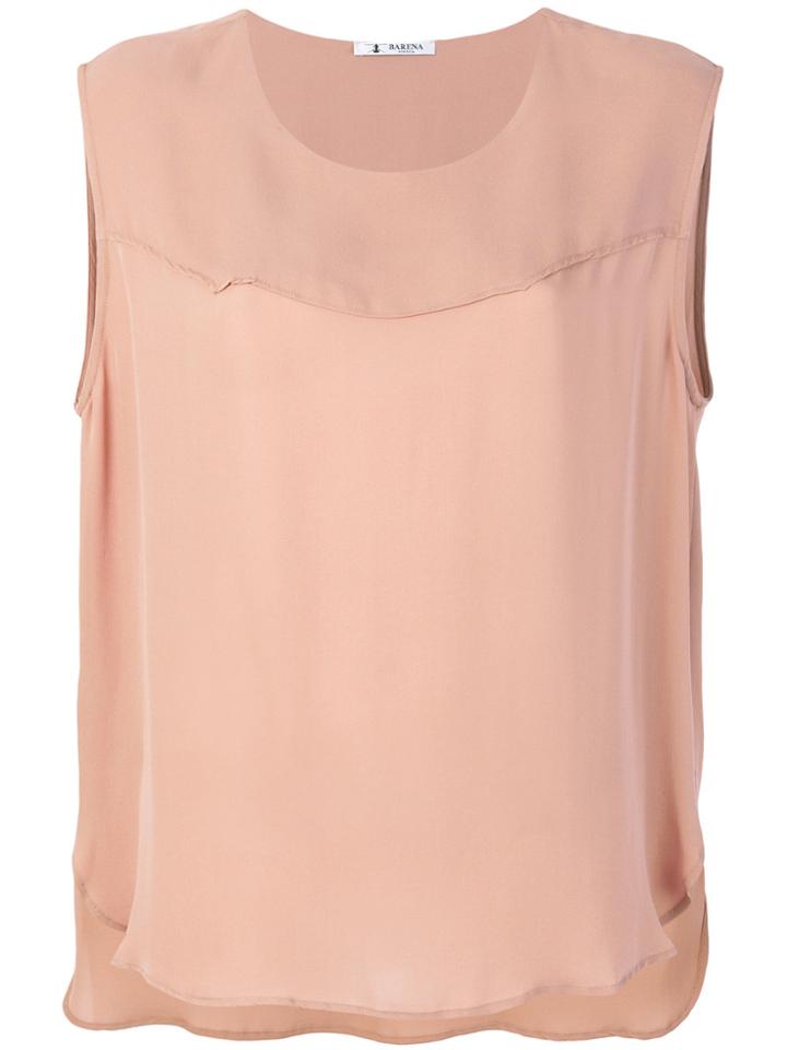 Barena Oversized Tank Top - Pink & Purple