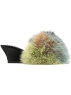 Tu Es Mon Trésor Fur Embellished Mules - Multicolour
