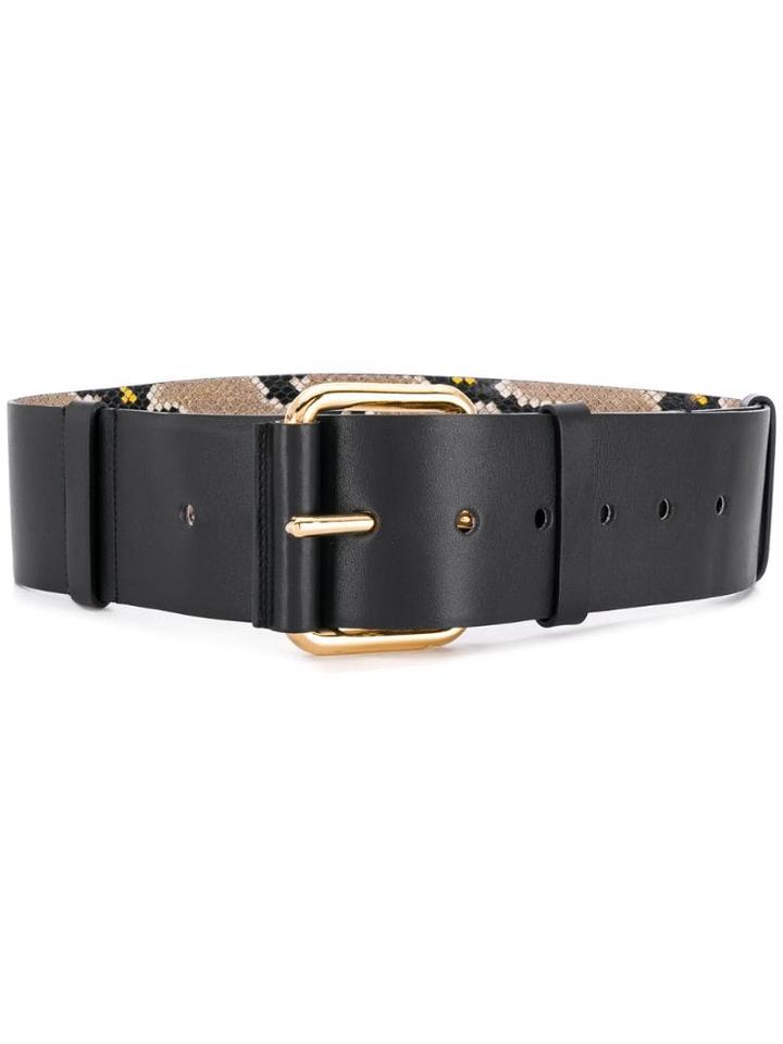 A.f.vandevorst Snakeskin Effect Belt - Black