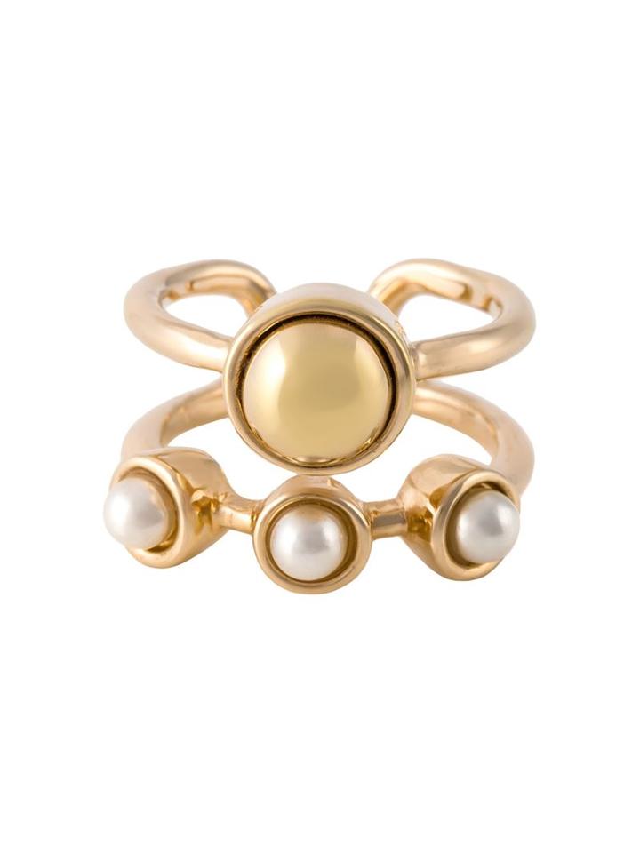 Eshvi 'astro' Midi Ring, Women's, Size: 45.5, Metallic