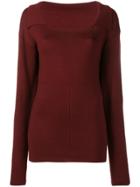 Jacquemus Square Neck Jumper - Red