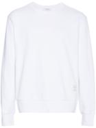 Thom Browne Tricolour Stripe Cotton Sweatshirt - White