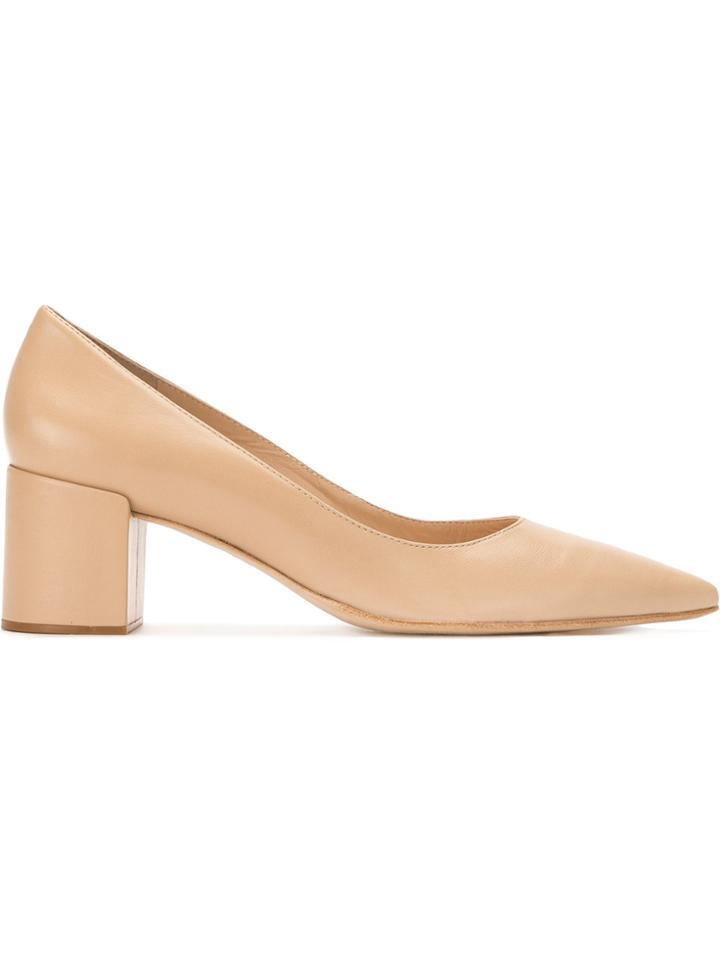 Sarah Chofakian Pointed Toe Pumps - Nude & Neutrals