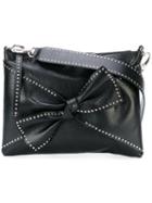 Red Valentino - Studded Bow Shoulder Bag - Women - Sheep Skin/shearling/metal - One Size, Black, Sheep Skin/shearling/metal