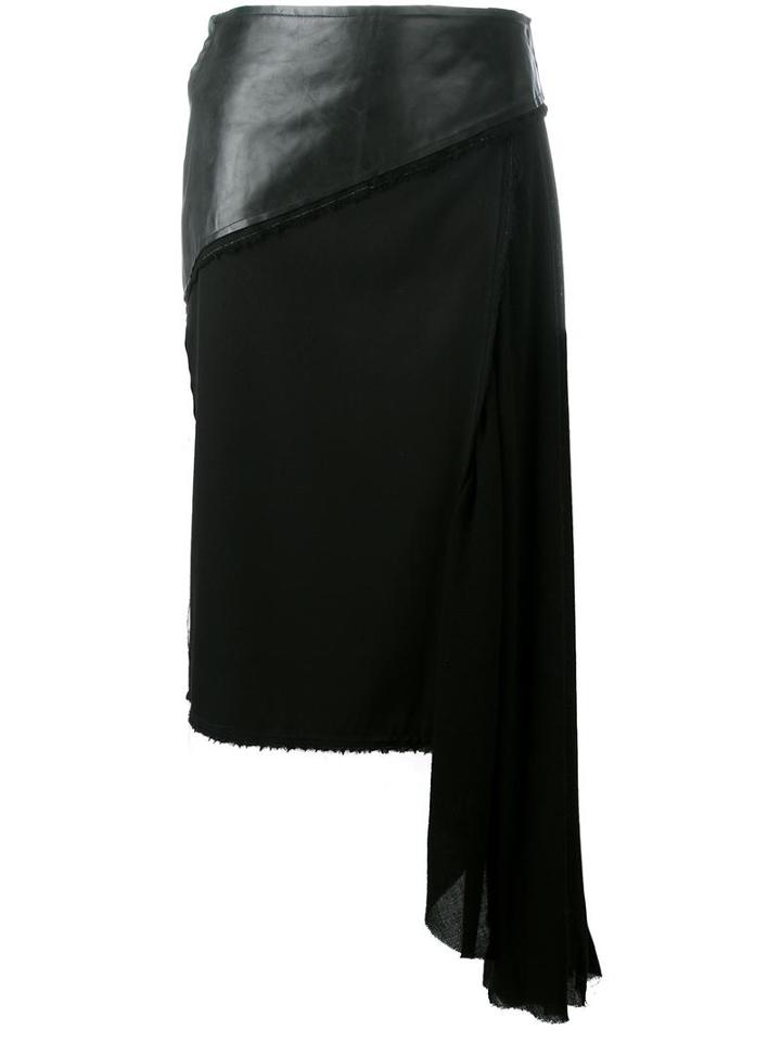 Damir Doma 'rodari' Skirt, Women's, Size: Xs, Black, Calf Leather/cotton/viscose