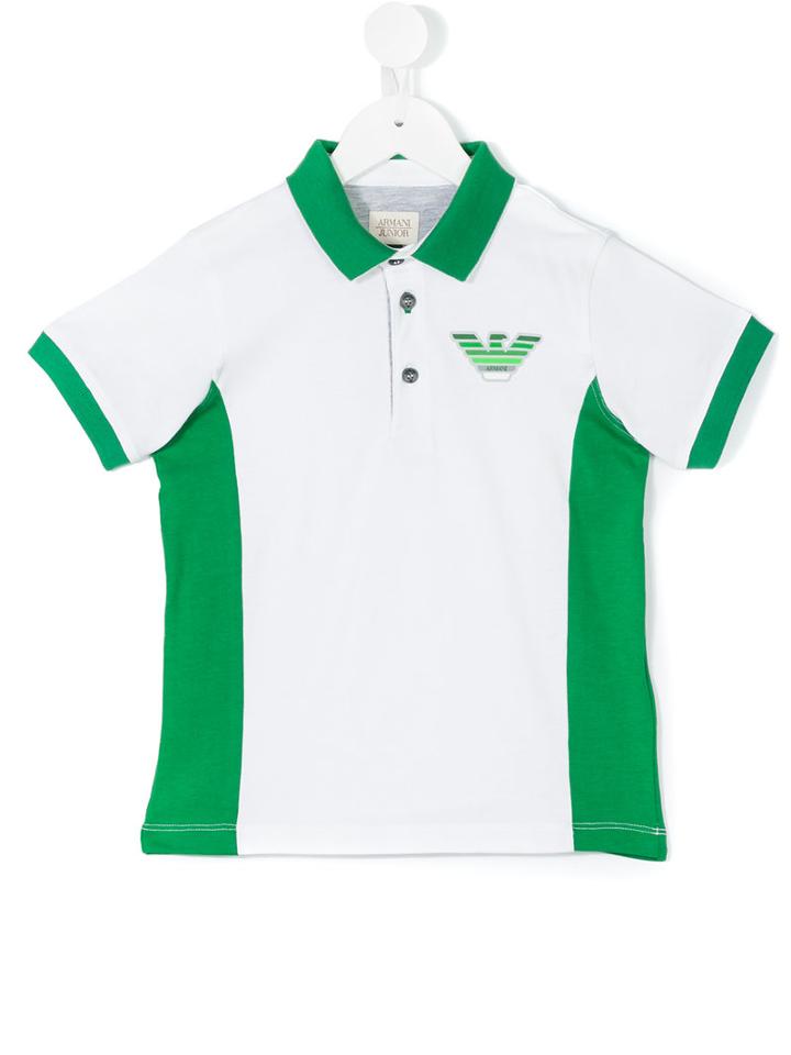 Armani Junior - Logo Print Polo Shirt - Kids - Cotton - 12 Yrs, White