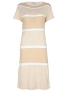 Courrèges Vintage Striped Dress - Nude & Neutrals