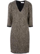 Sonia Rykiel Bouclé Fitted Dress, Women's, Size: 38, Nude/neutrals, Cupro/virgin Wool/mohair/polyester