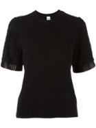 Comme Des Garçons Noir Kei Ninomiya Textured Sleeve Jumper, Women's, Size: Medium, Black, Nylon/wool