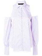 Federica Tosi Cut Out Shoulder Shirt - Purple