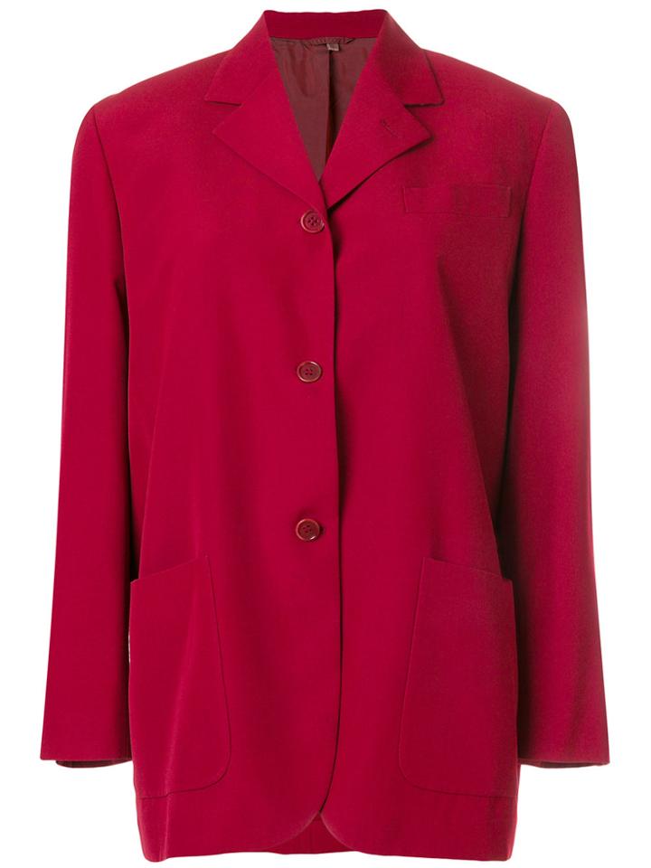 Romeo Gigli Vintage Loose Fit Blazer - Red