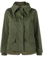 Moncler Hooded Parka Jacket, Women's, Size: 0, Green, Polyester/cotton/polyamide