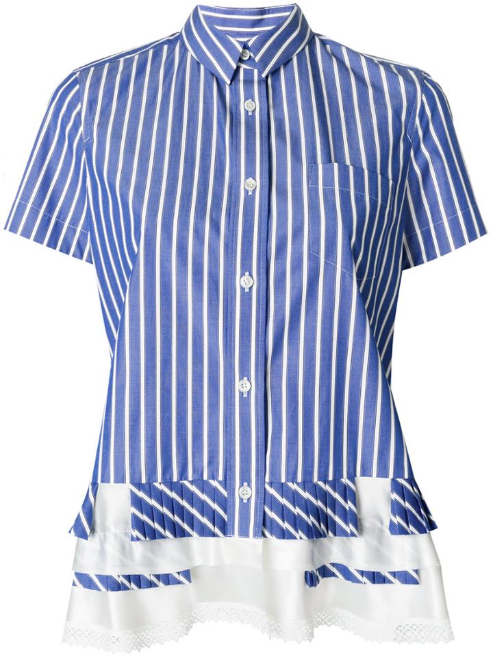 Sacai Tiered Hem Shirt - Blue