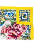 Dolce & Gabbana Sicilian Majolica Print Scarf - Yellow & Orange