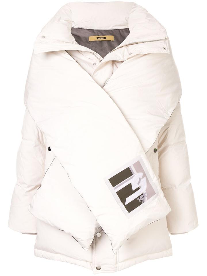 System Oversized Puffer Jacket - White