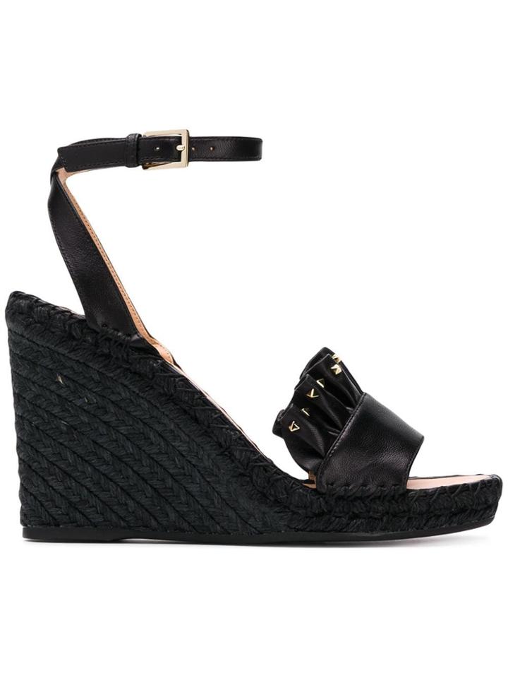 Valentino Valentino Garavani Ruffle Wedges - Black