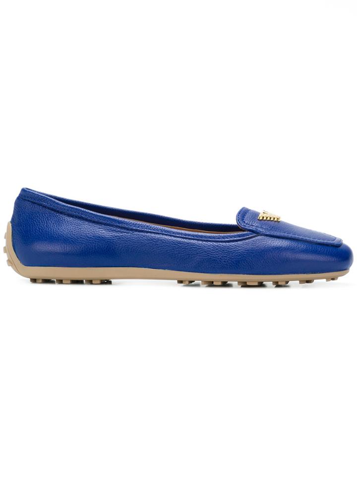 Emporio Armani Square Toe Loafers - Blue