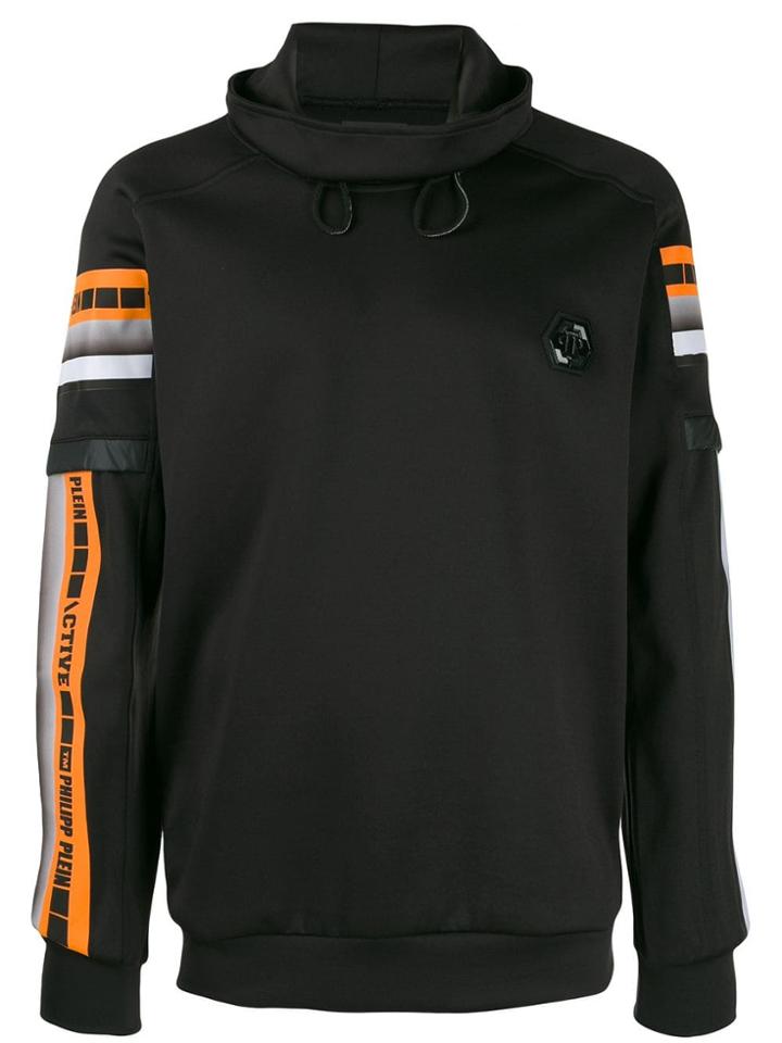 Philipp Plein Contrast Print Hoodie - Black