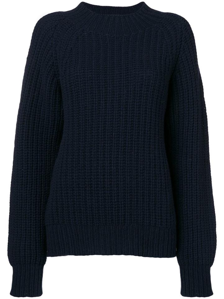 Ymc Ribbed Knit Jumper - Blue