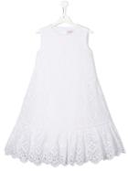 Alberta Ferretti Kids Embroidered Special Occasion Dress - White