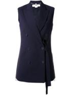 Stella Mccartney Off-centre Sleeveless Jacket - Blue