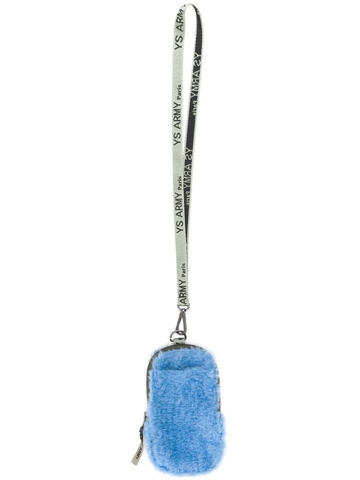 Yves Salomon Merino Phone Pouch - Blue
