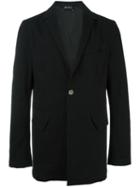 Andrea Ya'aqov Notched Lapel Coat, Men's, Size: Xl, Black, Cotton/virgin Wool/polyamide