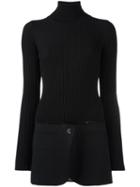 Erika Cavallini Panelled Jumper, Women's, Size: Medium, Black, Acrylic/polyester/spandex/elastane/virgin Wool
