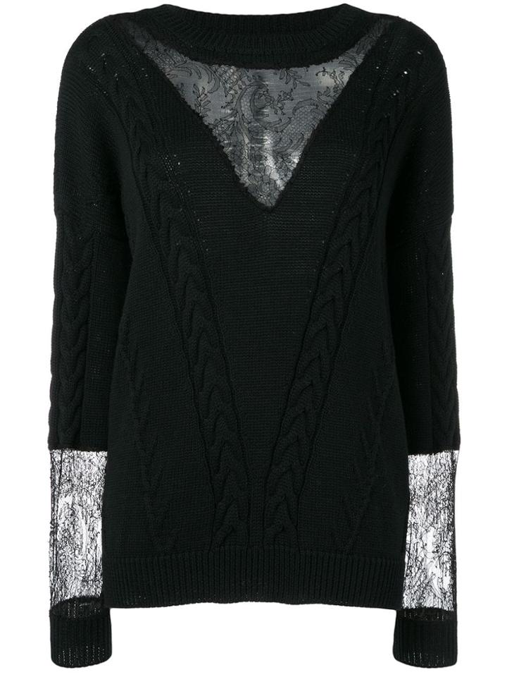 Almaz Cable Knit Jumper - Black