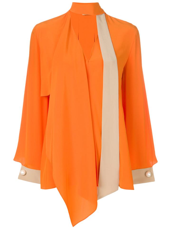 Fendi Long Sleeve Blouse - Yellow & Orange