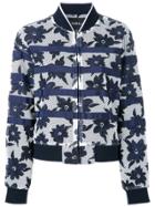 Goen.j Floral Print Bomber Jacket - Blue