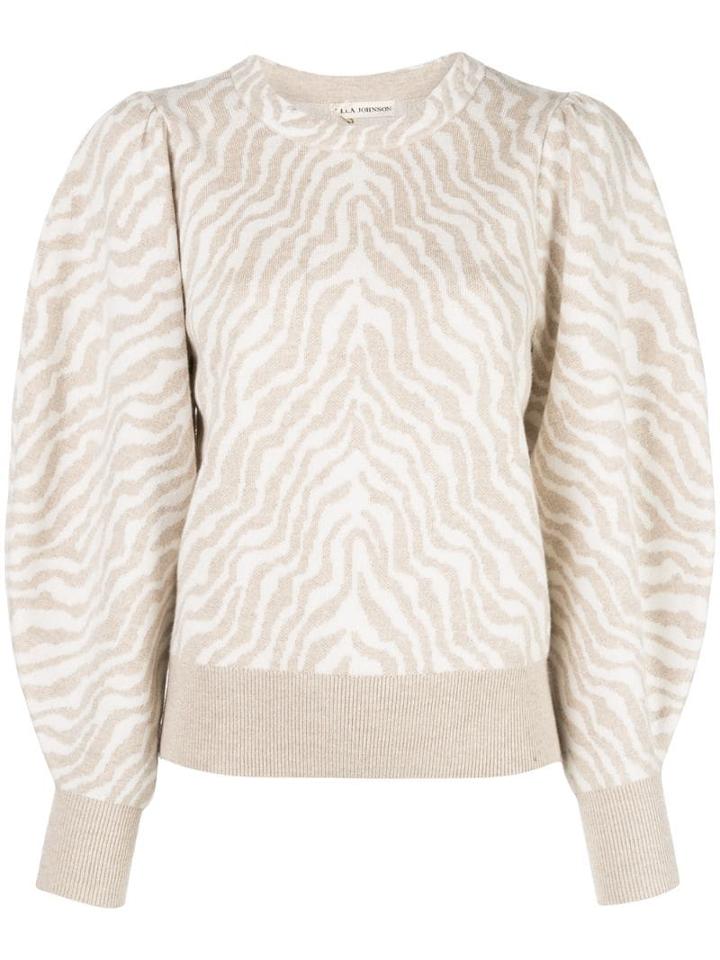 Ulla Johnson Massey Zebra-jacquard Jumper - Neutrals