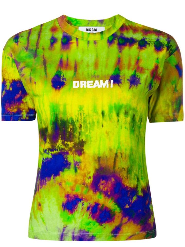 Msgm Dream! Tie Dye T-shirt - Green