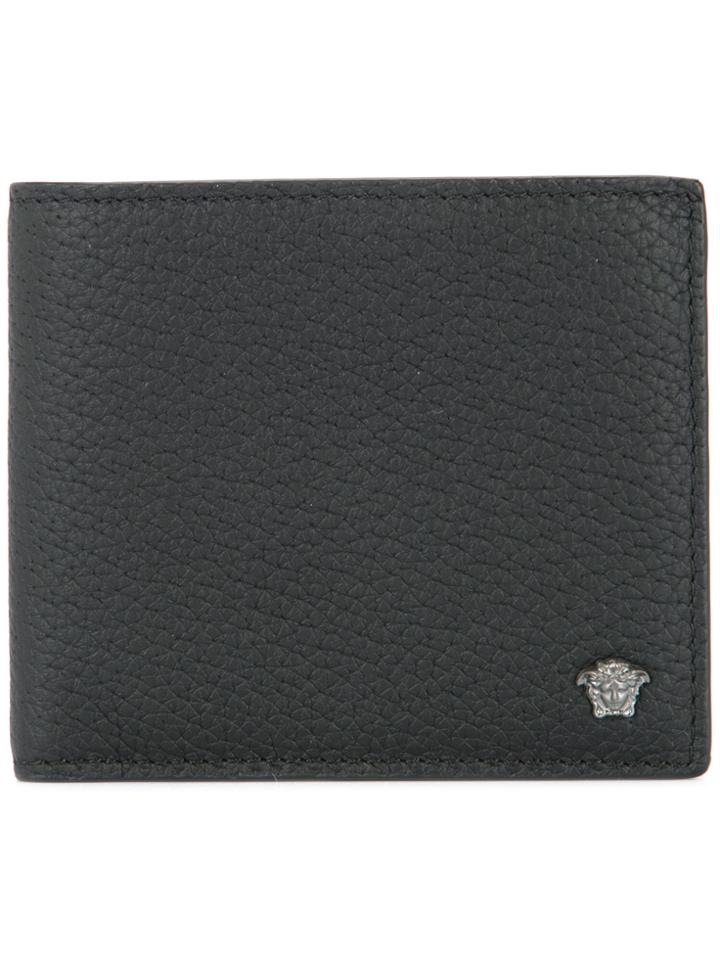 Versace Foldover Medusa Wallet - Black
