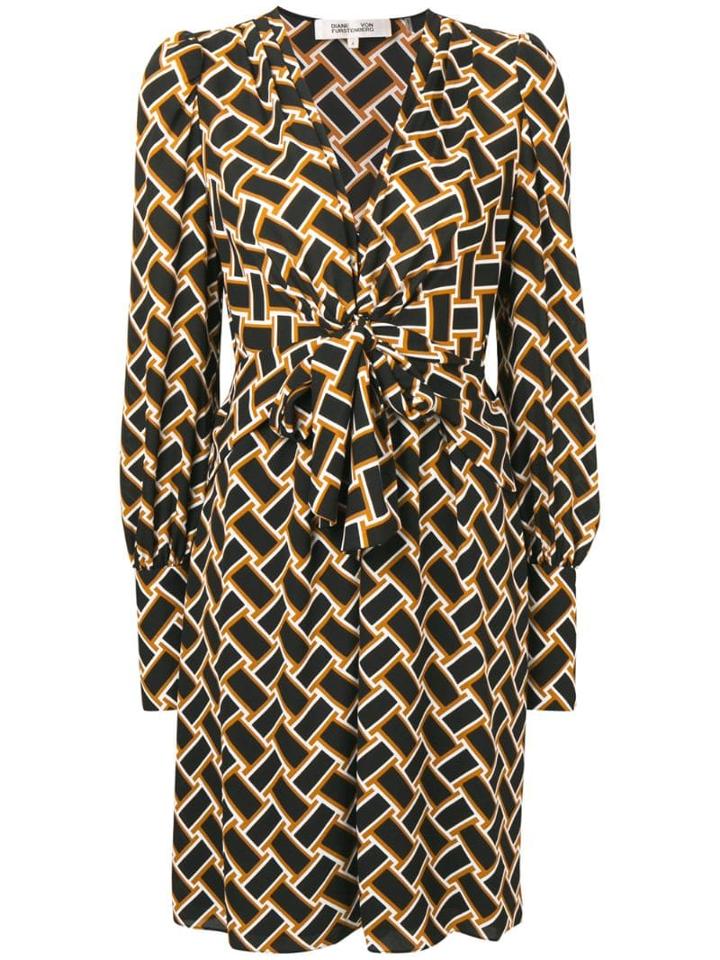 Diane Von Furstenberg Ruched Detail Dress - Black