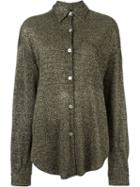 Jean Paul Gaultier Vintage Metallic Knit Shirt, Women's, Size: 46