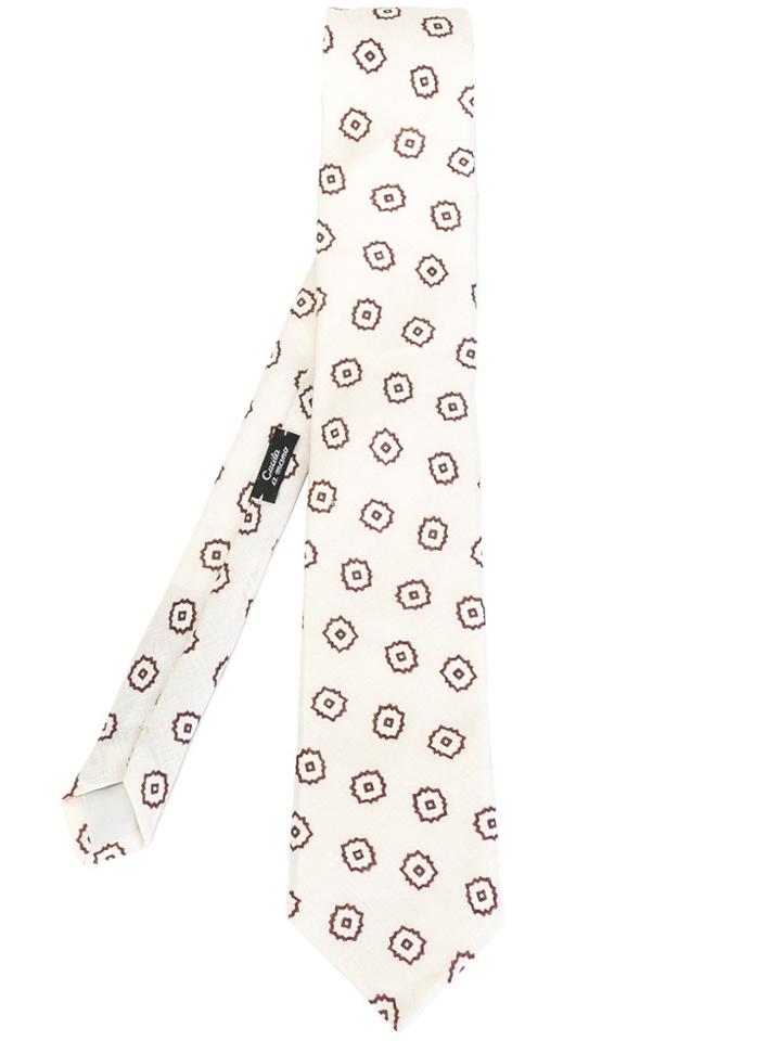 Fashion Clinic Timeless Printed Tie - Nude & Neutrals
