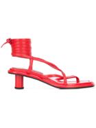 Proenza Schouler Strappy Mid Heel Sandals - Red