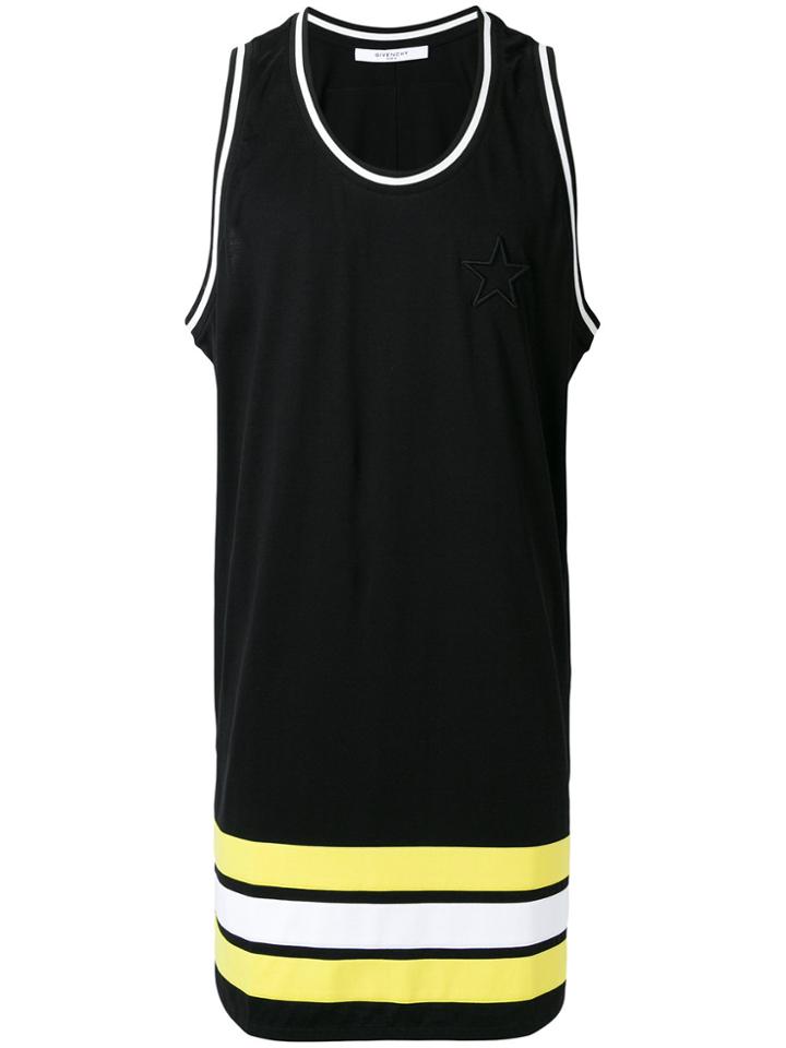 Givenchy Stripe Trim Vest Top - Black